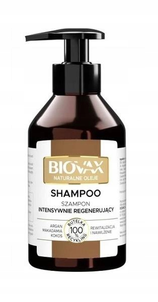 biovax argan makadamia kokos intensywnie regenerujący szampon 400ml
