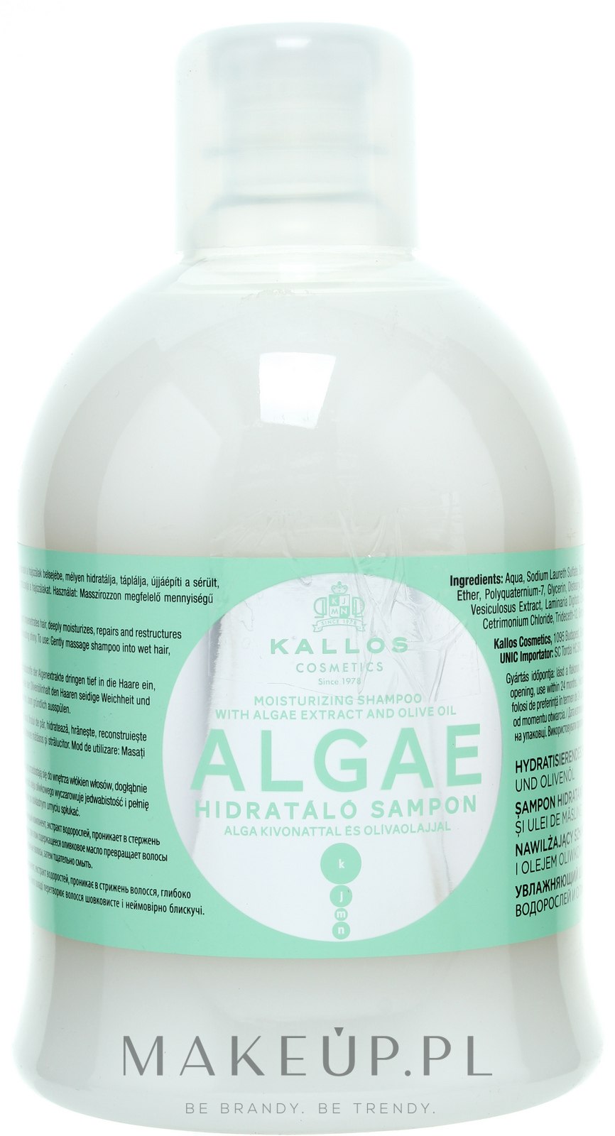 kallos kjmn szampon algae nawilżający
