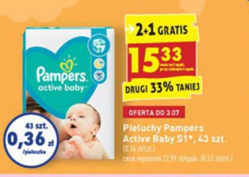 pampers active baby 1 biedronka gazetka 2019