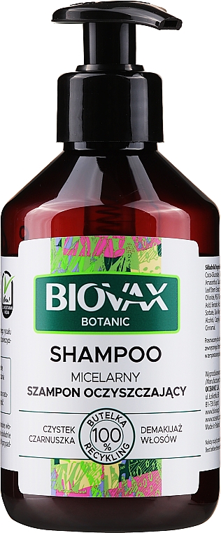 lbiotica biovax botanic szampon micelarny czystek i czarnuszka