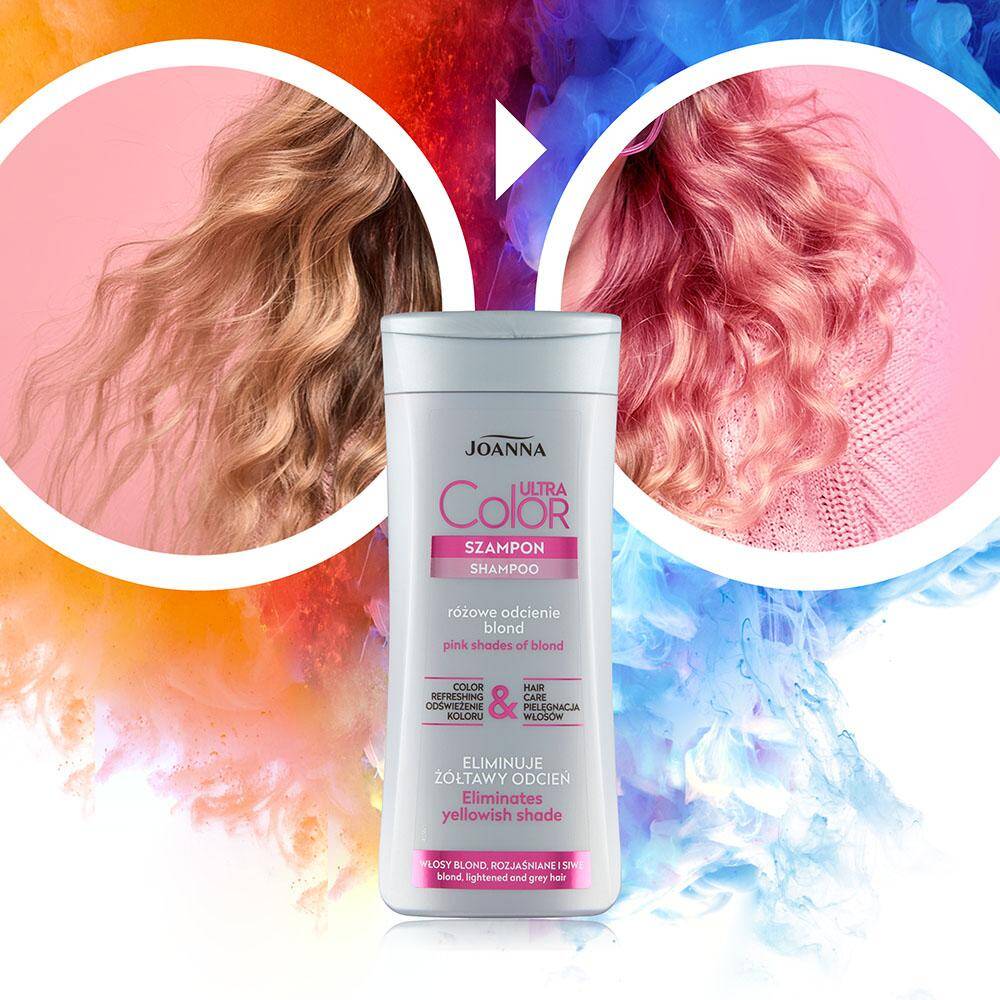 różowa szampon do włosów efekty joanna