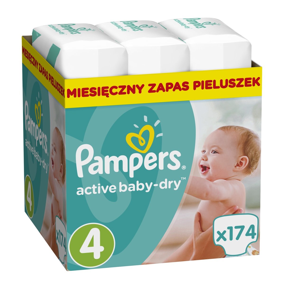 pampers active baby-dry pieluchy rozmiar 4 maxi 8-14kg 132 sztuki