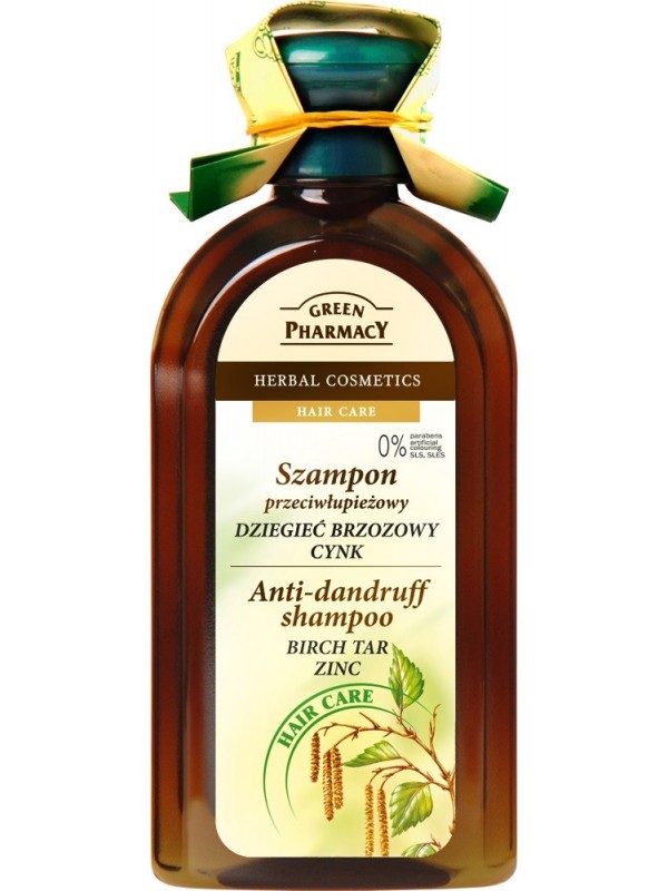 green pharmacy szampon przeciwłupieżowy z dziegciem i cynkiem