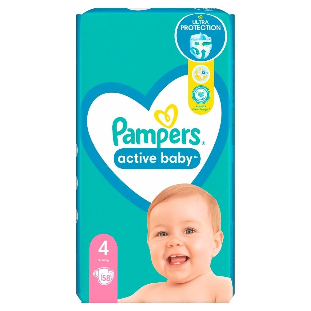 do jakiego miesiaca dziecko nosi pampers 4