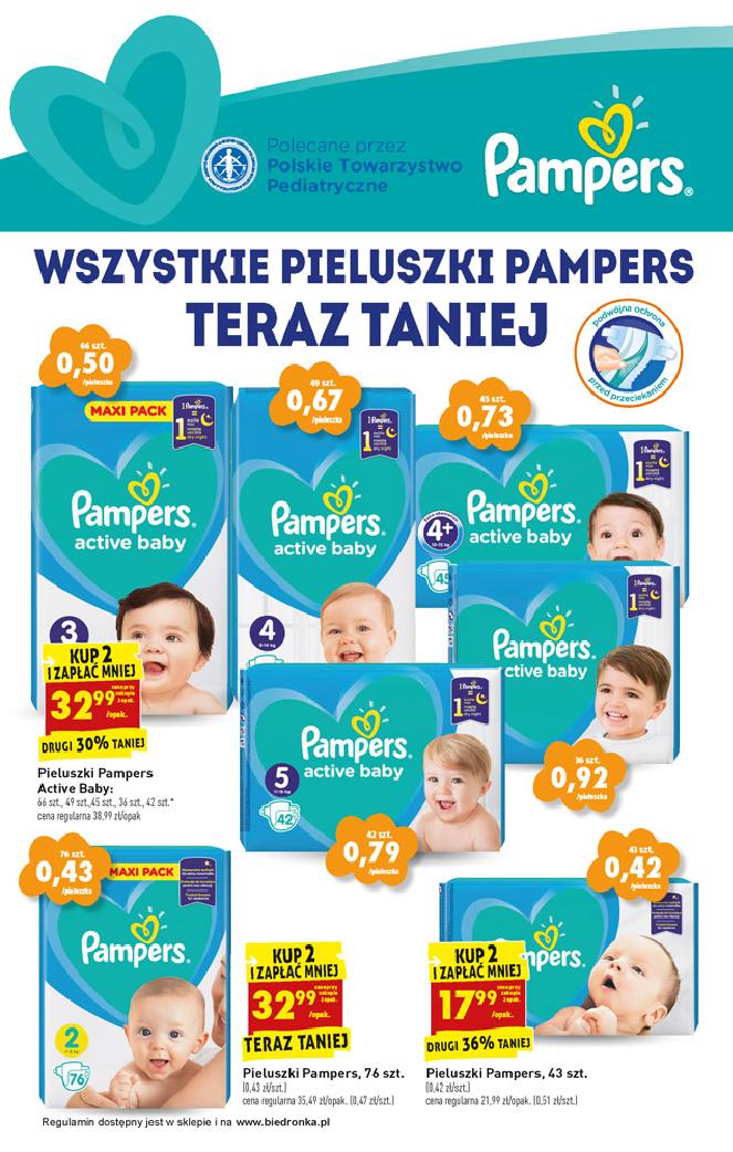 pampers active baby 1 biedronka gazetka 2019