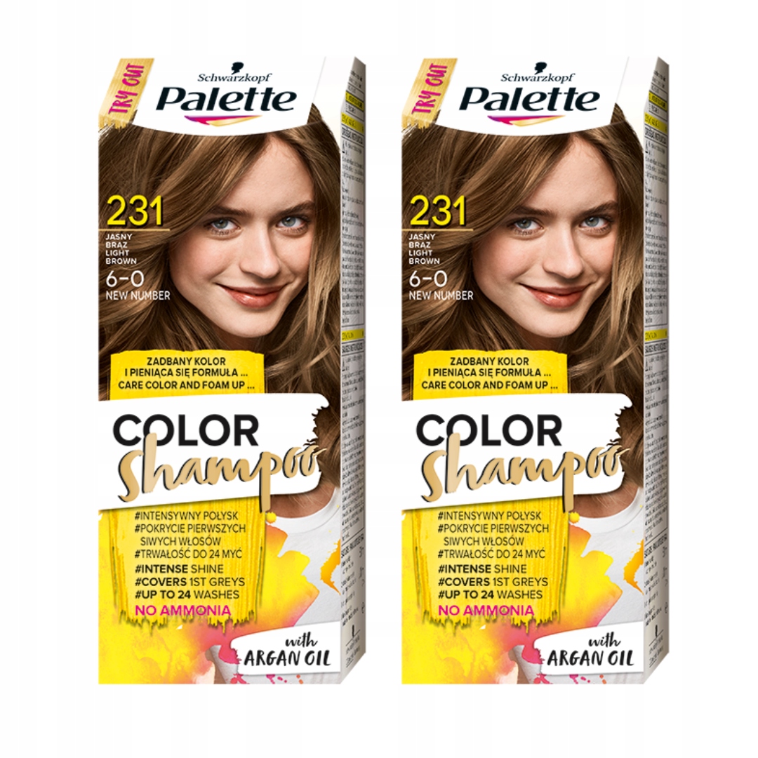 palette szampon koloryzujący jasny brąz