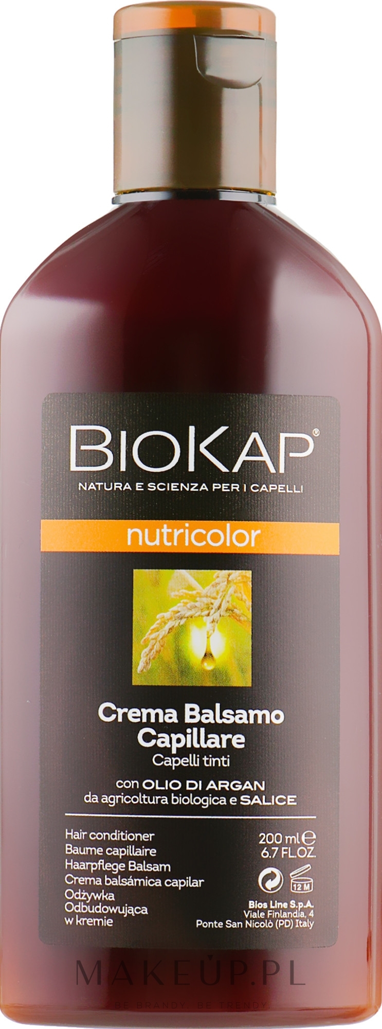 biokap nutricolor odżywka odbudowująca w kremie do włosów farbowanych