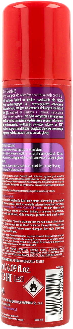 radical suchy szampon spray