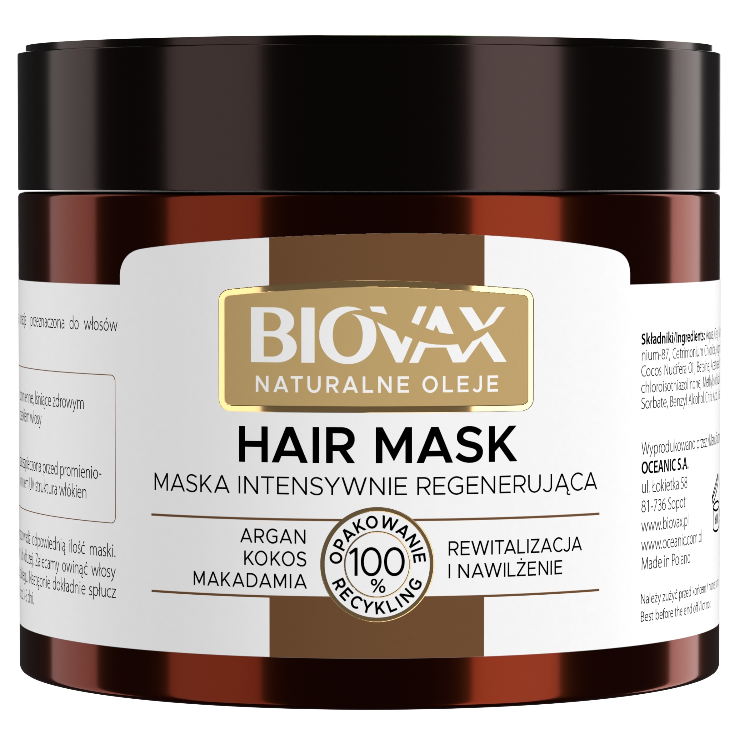 biovax maska do włosów suchych i zniszczonych skład