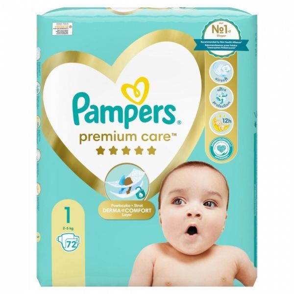 pieluchy pampers premium care 1 newborn 2 mini 168 szt
