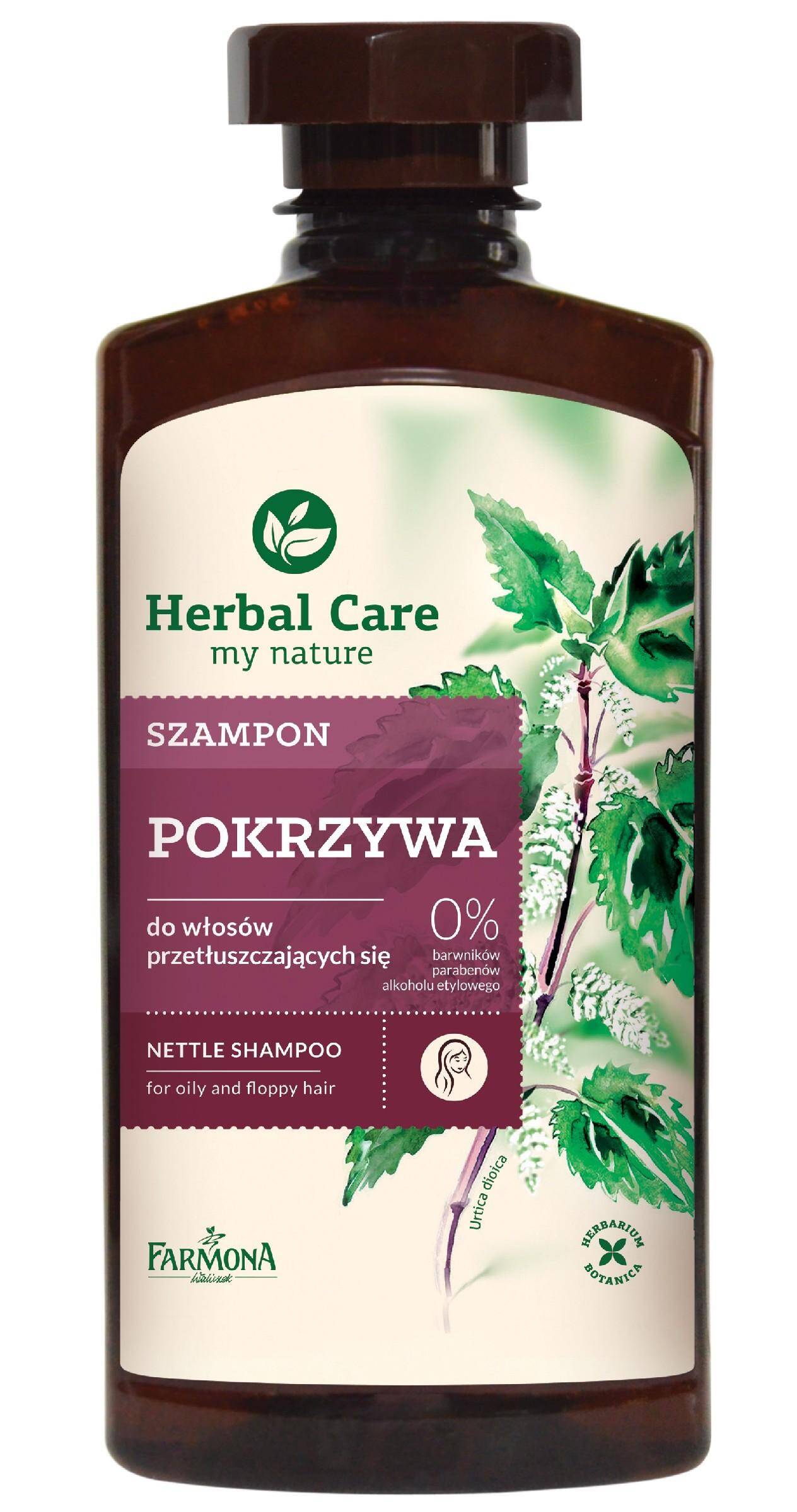 farmona herbal care szampon z pokrzywą do włosów przetłuszczających się