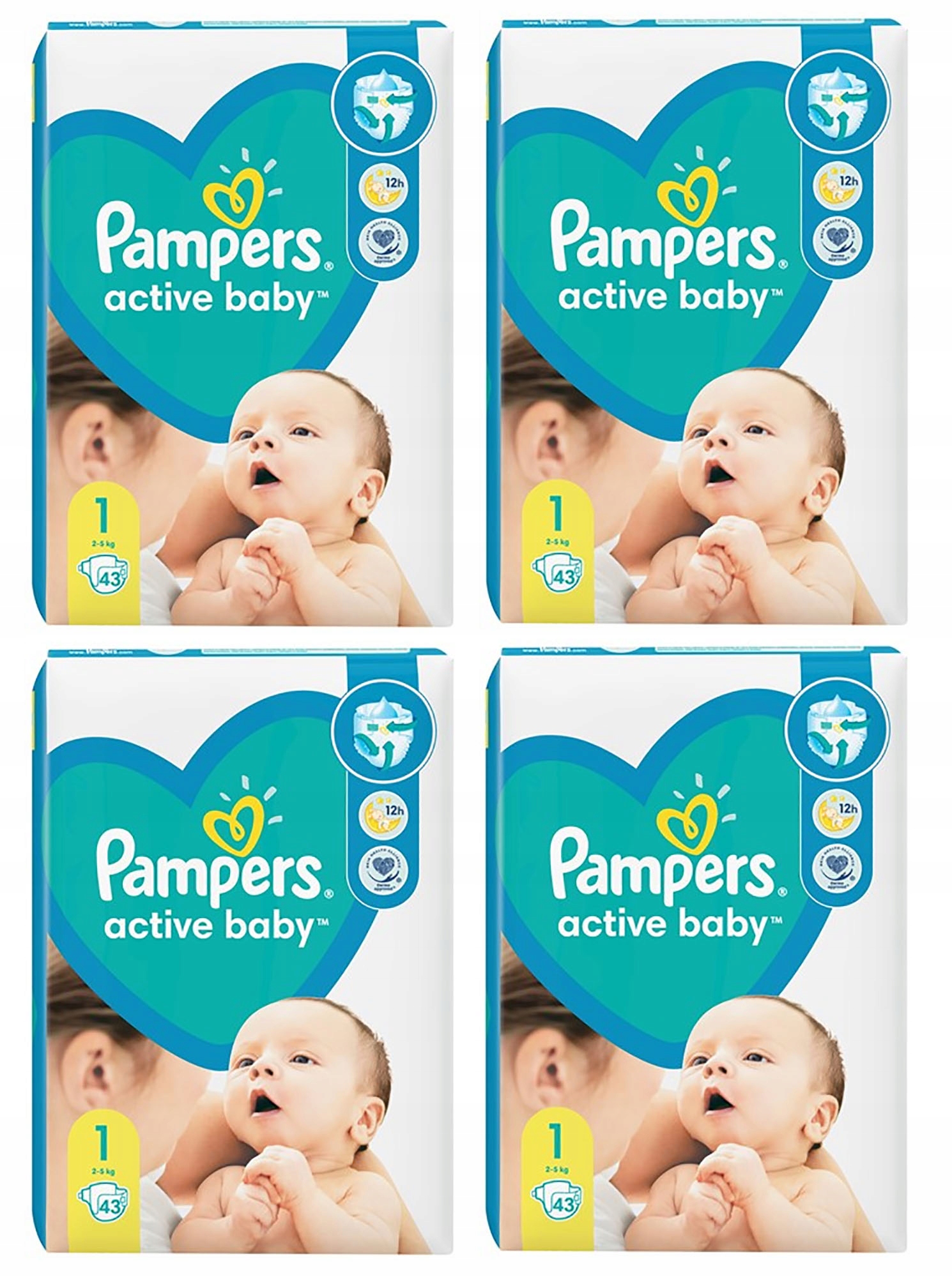 pampers active baby 1 43 szt 2-5kg