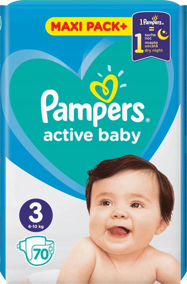 pampers active baby 3 70 szt