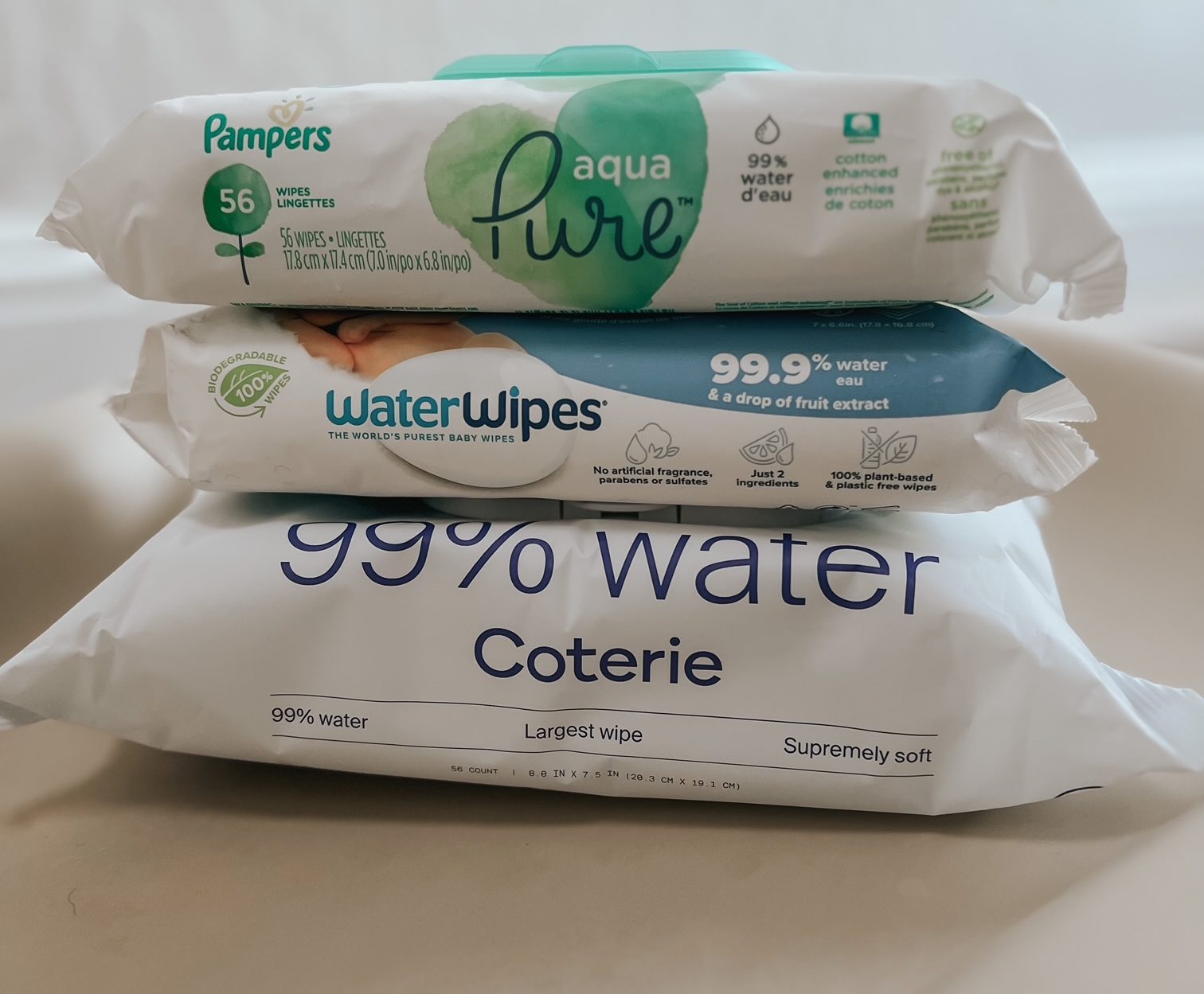 waterwipes vs pampers pure