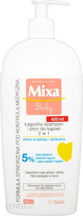 mixa baby łagodny szampon i płyn do kąpieli 2w1