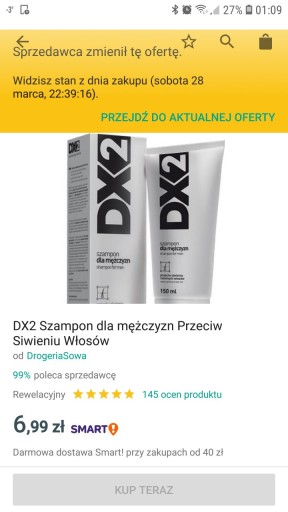 szampon odsiwiający dx2 opinie