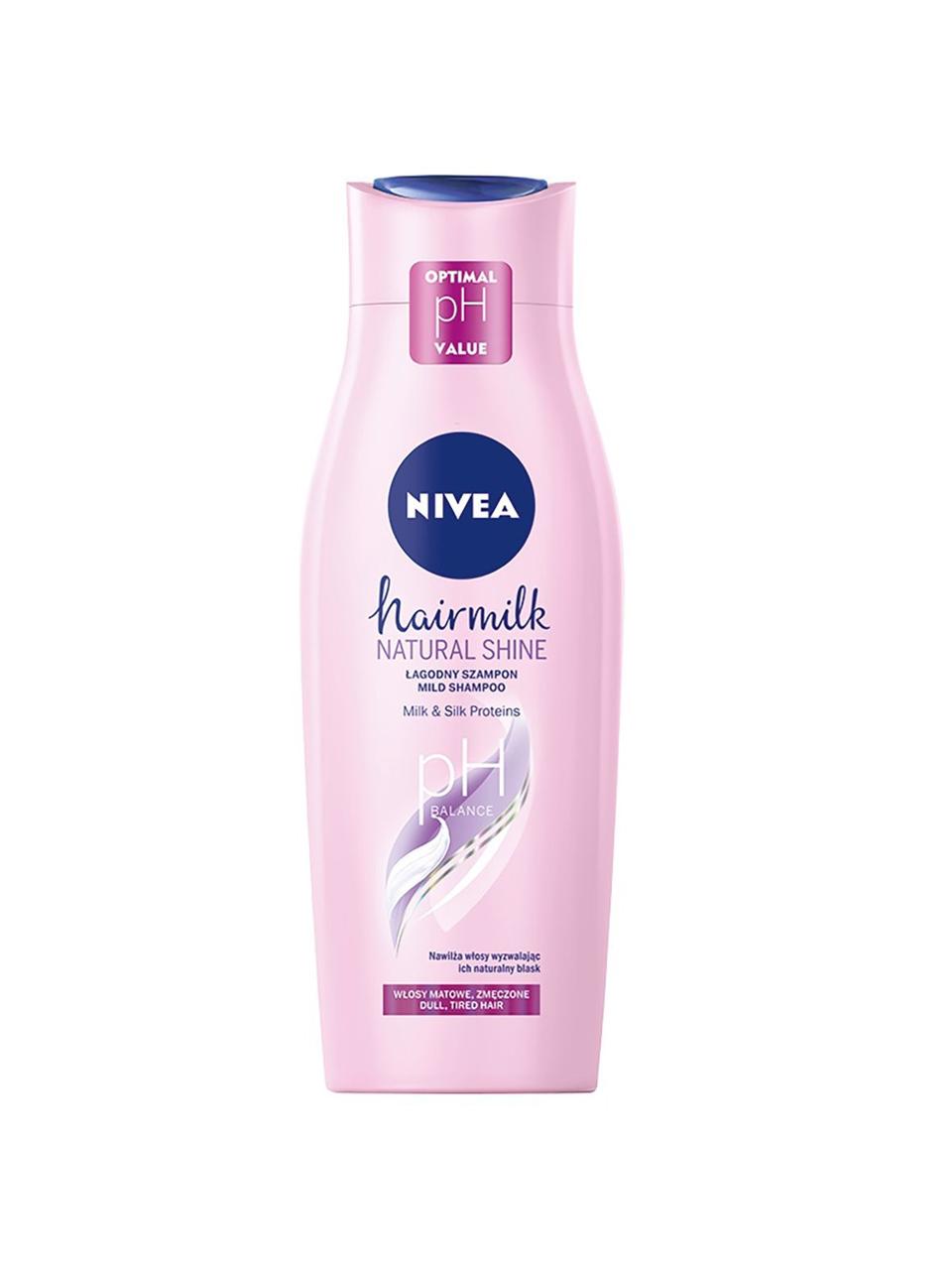 nivea hair milk szampon wyzwalający blask