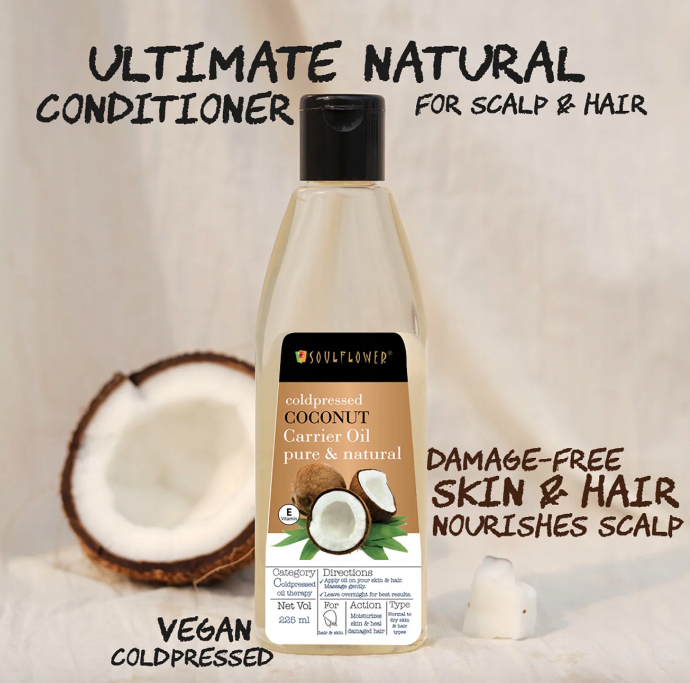 kokosowy olejek do ochrony włosów przed słońcem kokosowy