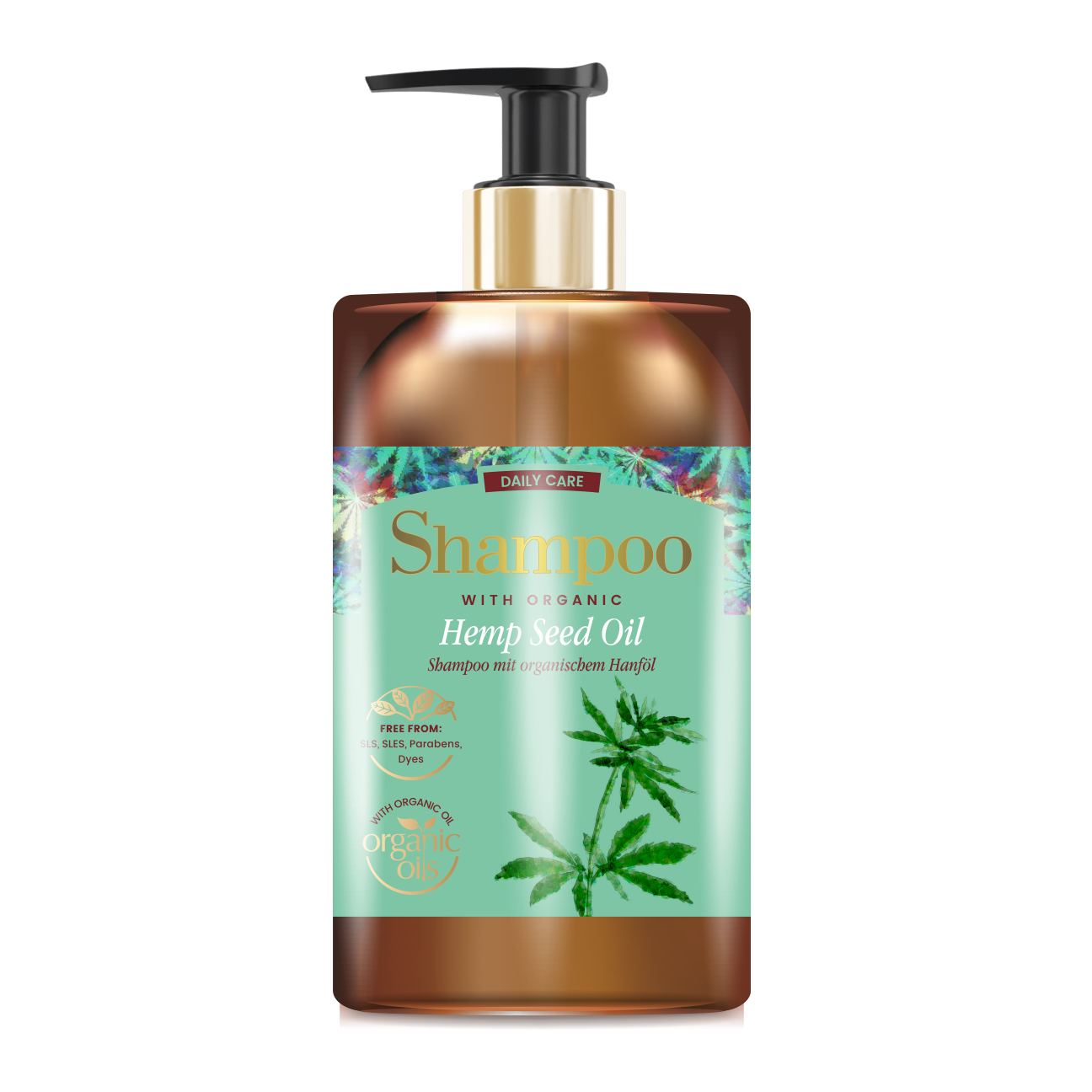 szampon z organicznym olejem konopnym