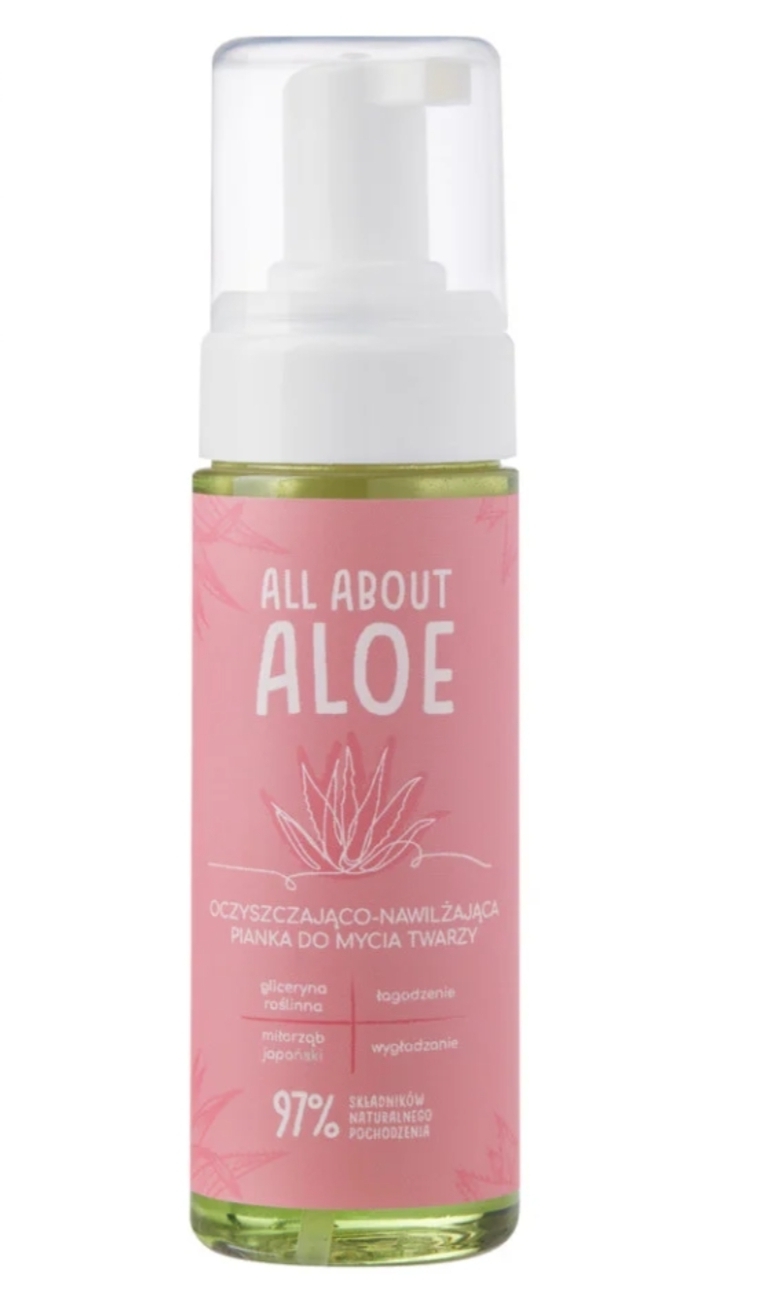 delikatna pianka do mycia twarzy all about aloe