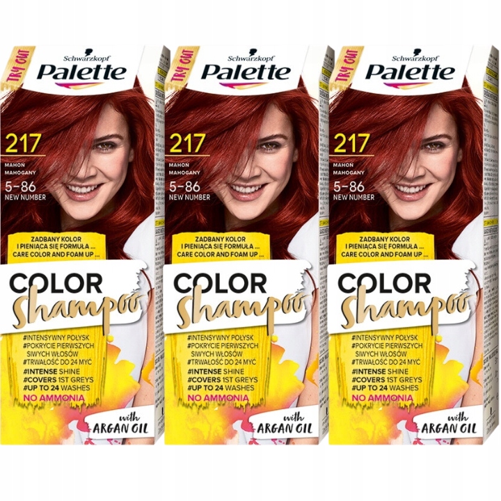 szampon koloryzujący palette mahoń