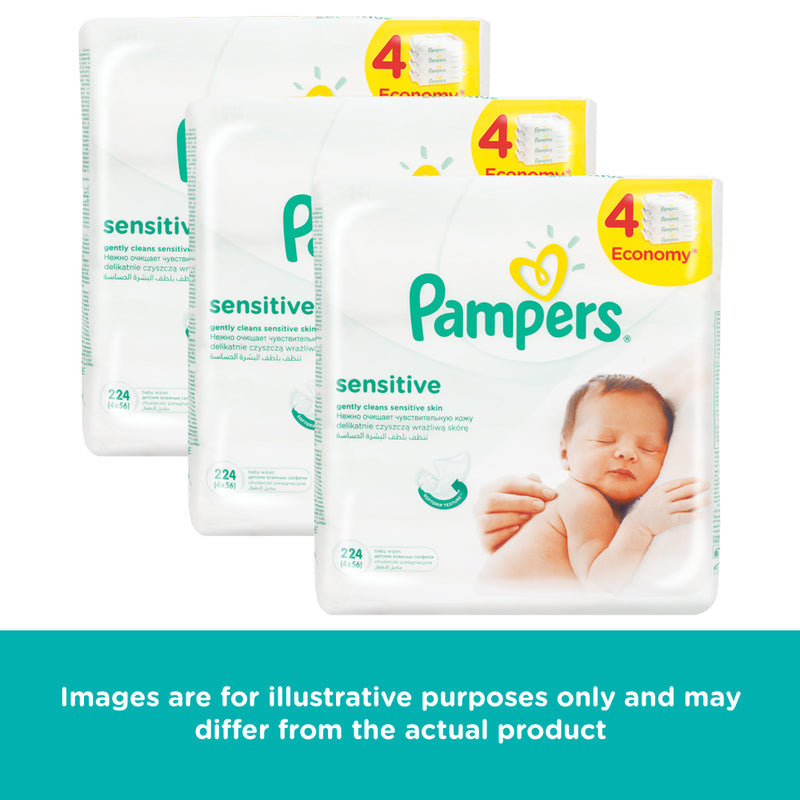 pampers sensitive 12x56