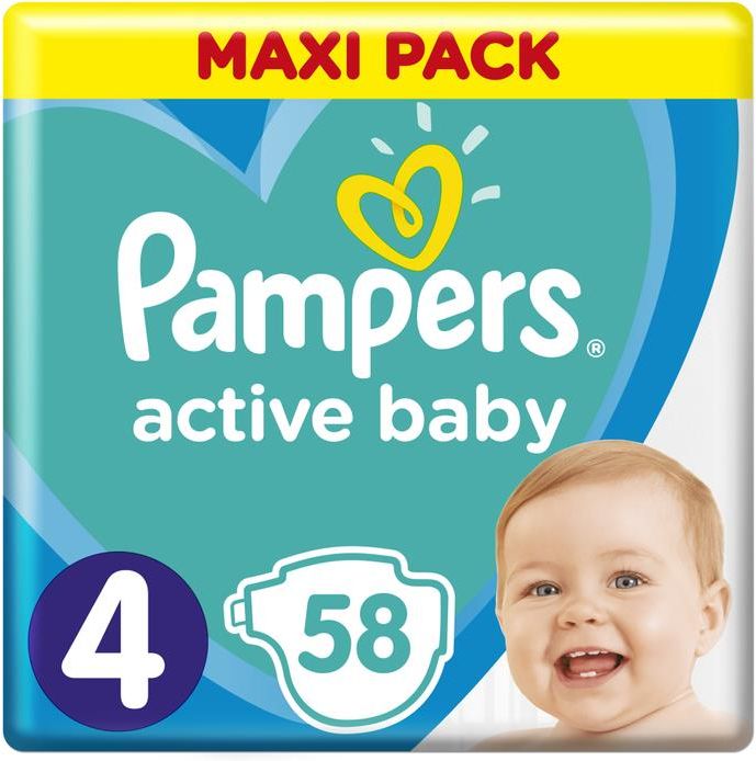 pampers active baby 4 54 szt