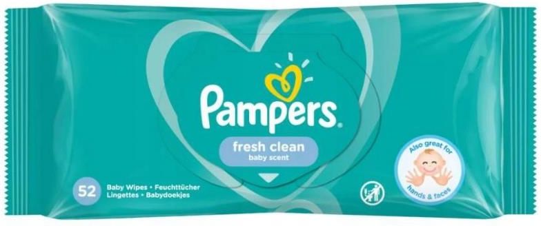 pampers natural clean chusteczki nawilżane 2x64szt