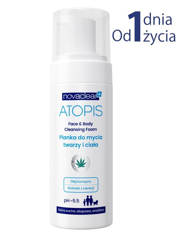 atopis pianka do mycia twarzy i ciała 150 ml