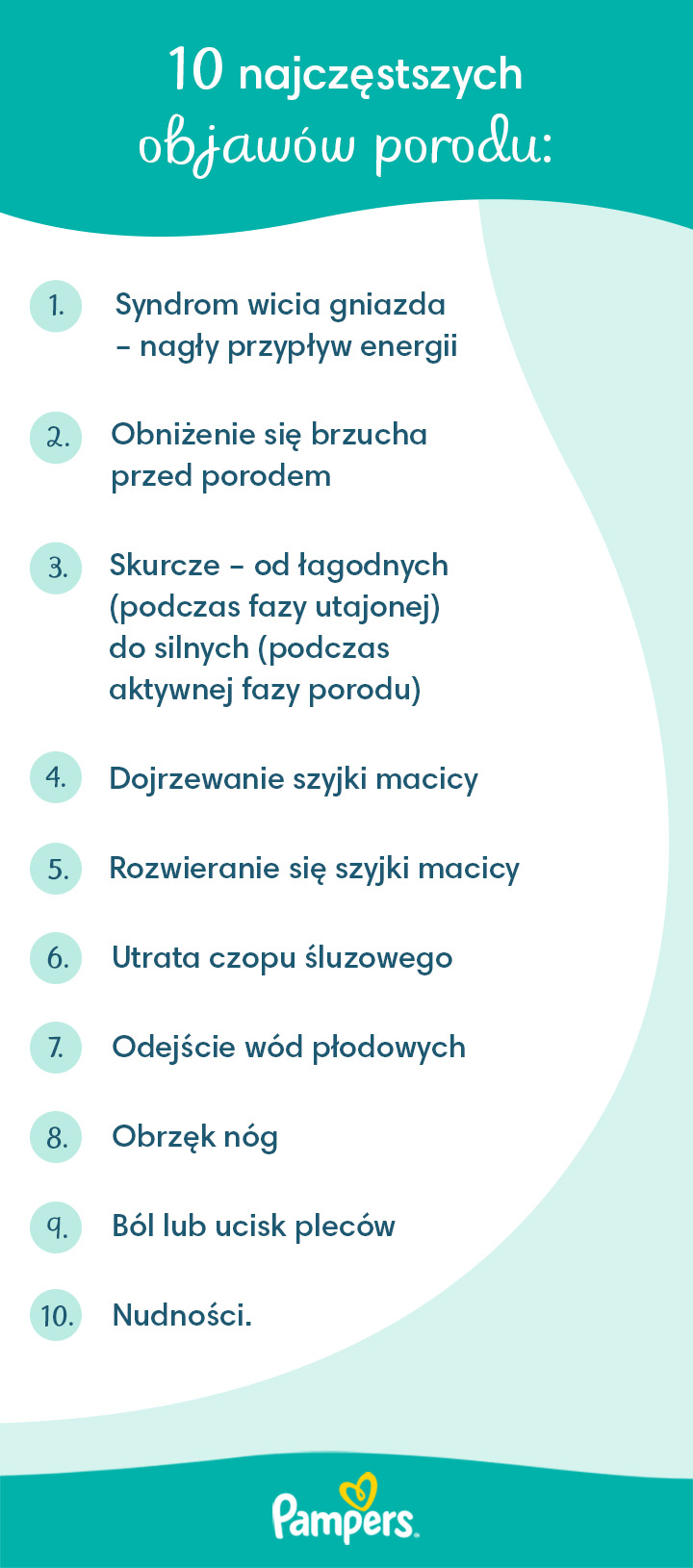 10 miesiąc ciąży pampers