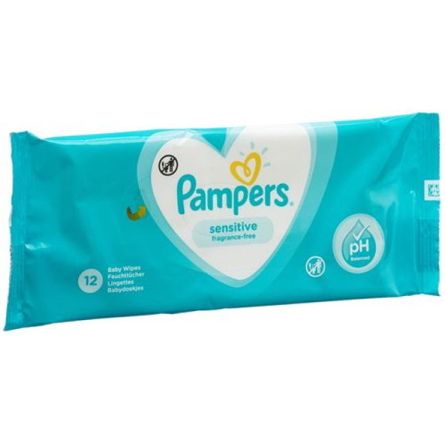 pampers sensitive chusteczki nawilżane 12szt