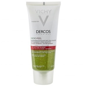 dercos micro peel szampon peelingujący na tłusty przylegający łupież