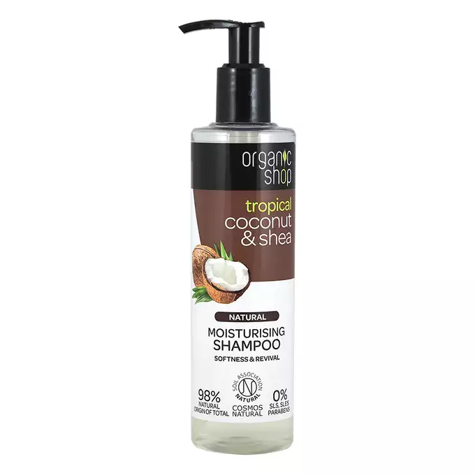 organic shop nawilżający szampon do włosów kokos i shea