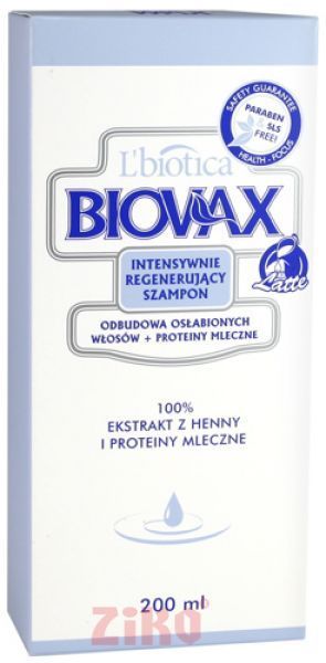 l biotica biovax latte intensywnie regenerujący szampon