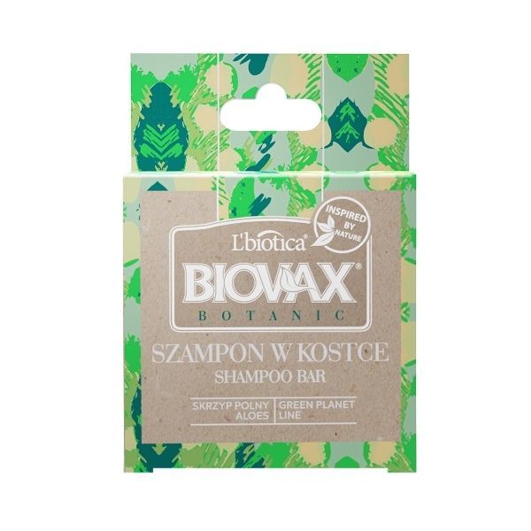 lbiotica biovax szampon w kostce skrzyp polny i aloes 82g