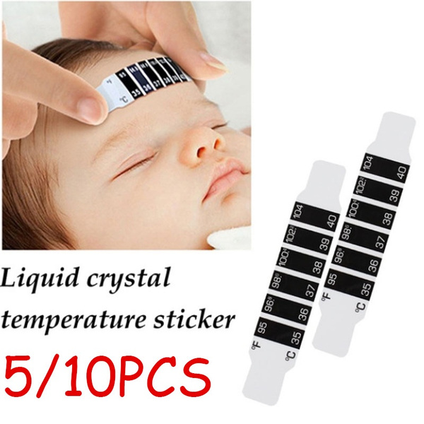 Forehead thermometer strips