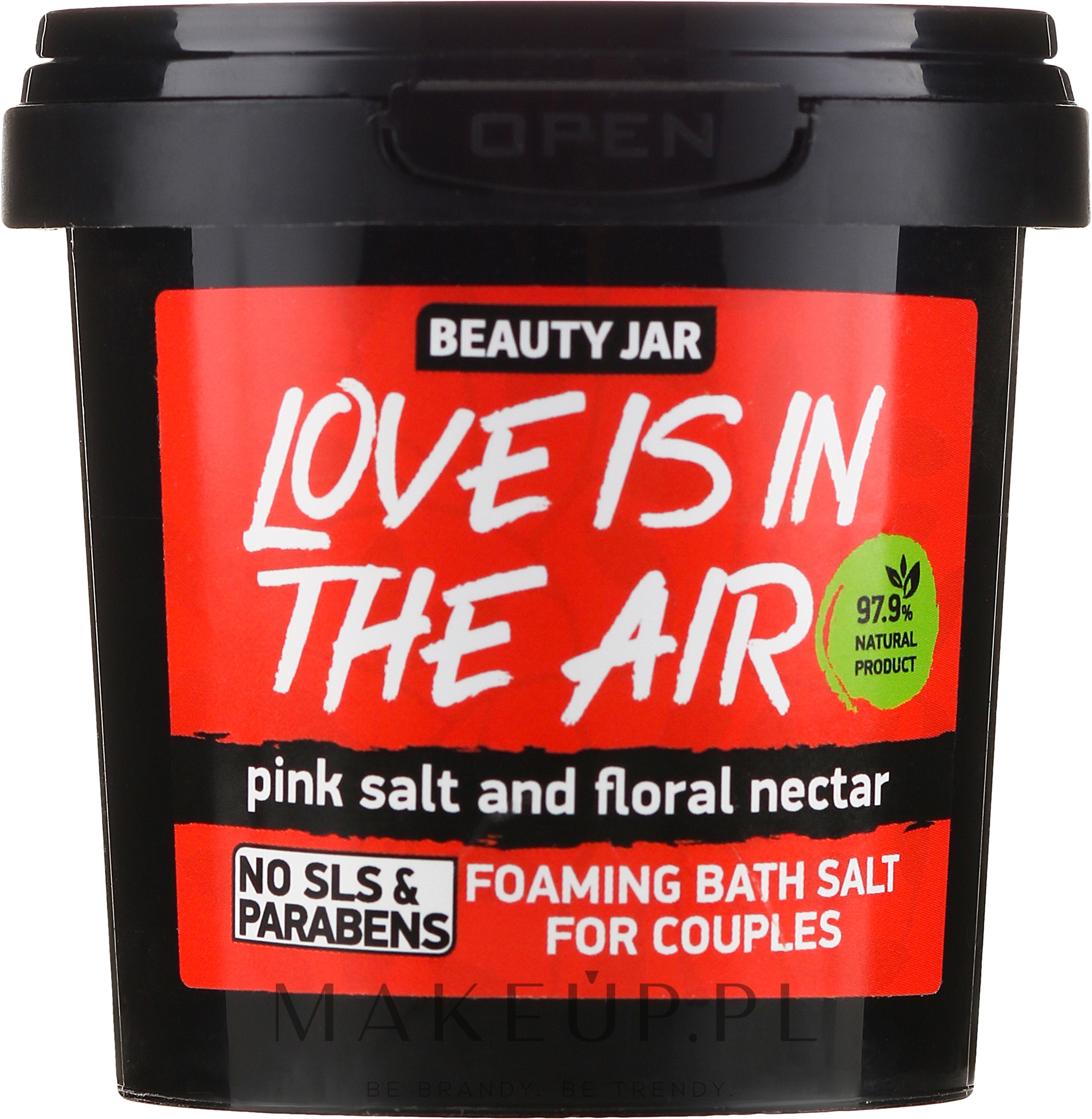 Beauty Jar „Love is in the air” – pieniąca się sól do kąpieli dla par 200g