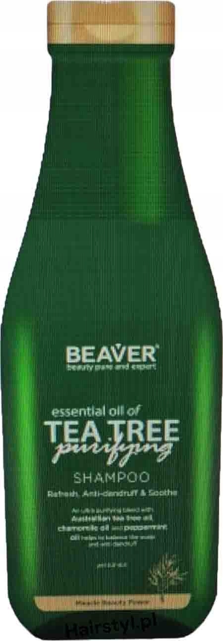 beaver oczyszczjący szampon przeciwłupieżowy tea tree
