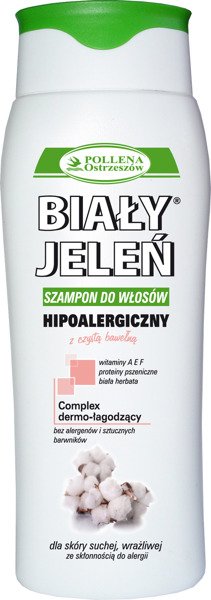 biały jeleń hipoalergiczny szampon z czystą bawełną
