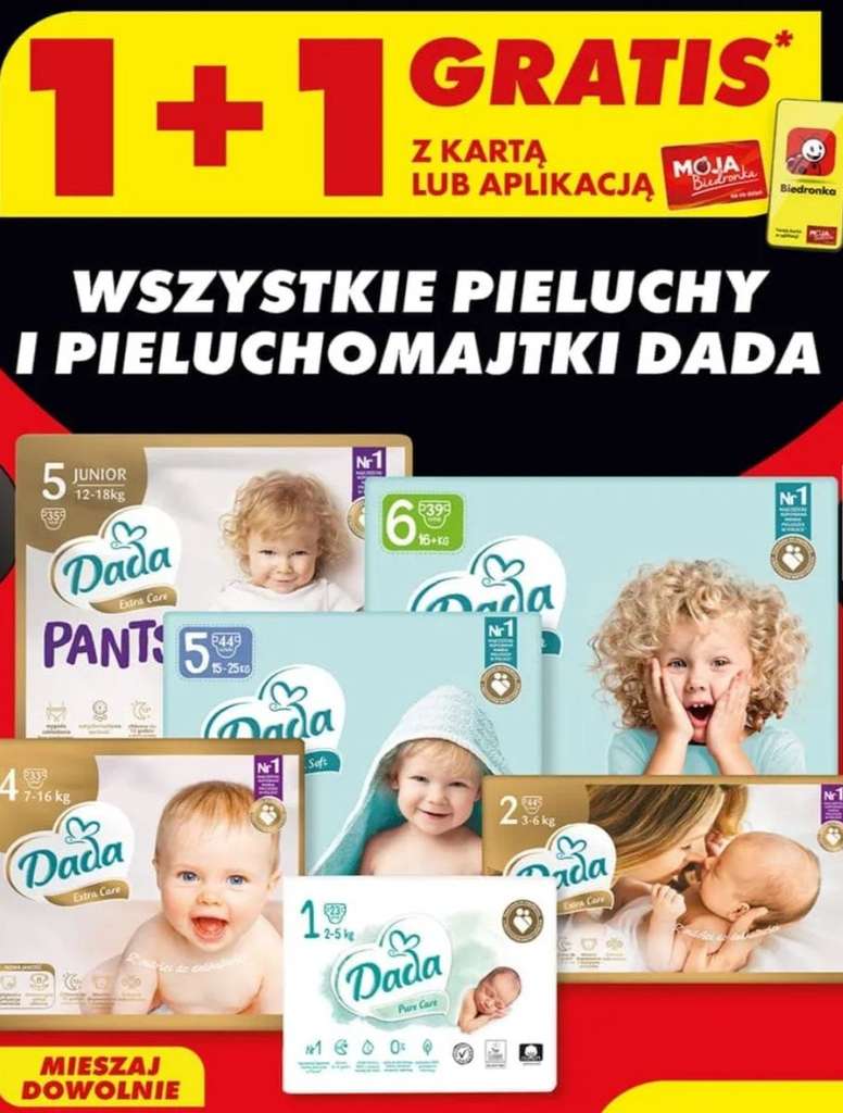 biedronka promocje od 16 grudnia pieluchy dada