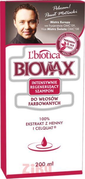biovax do włosów farbowanych szampon