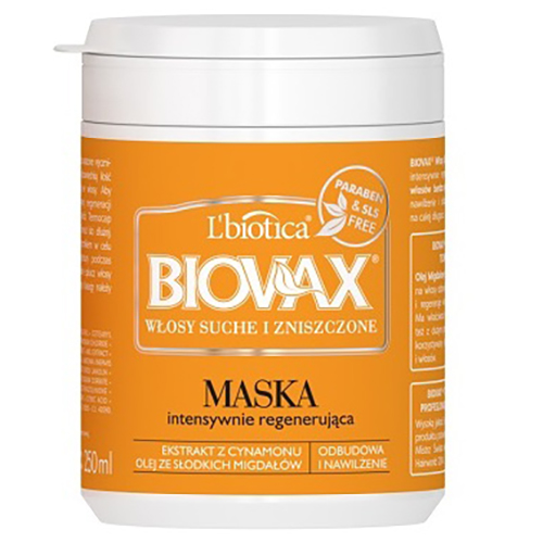 biovax regenerująca maska do włosów suchych i zniszczonych 250 ml