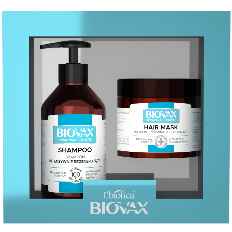 biovax szampon do włosów bambus olej avocado zestaw