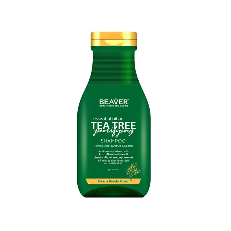 beaver oczyszczjący szampon przeciwłupieżowy tea tree