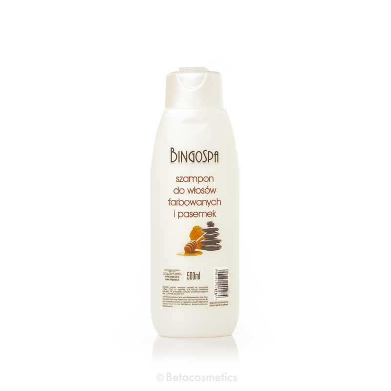 bingospa szampon do włosów farbowanych i pasemek 128 500ml