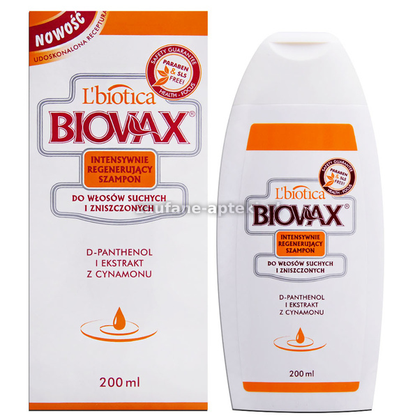 lbiotica biovax szampon do włosów suchych i zniszczonych