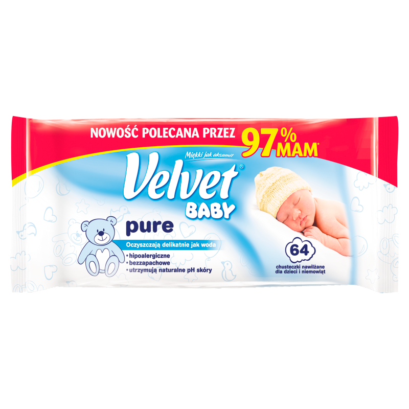 chusteczki nawilżane velvet baby pure