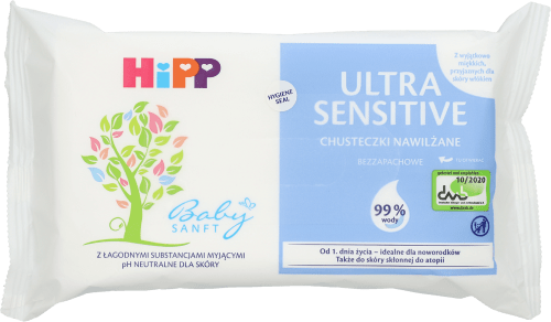 chusteczki nawilżane hipp ultra sensitive skład
