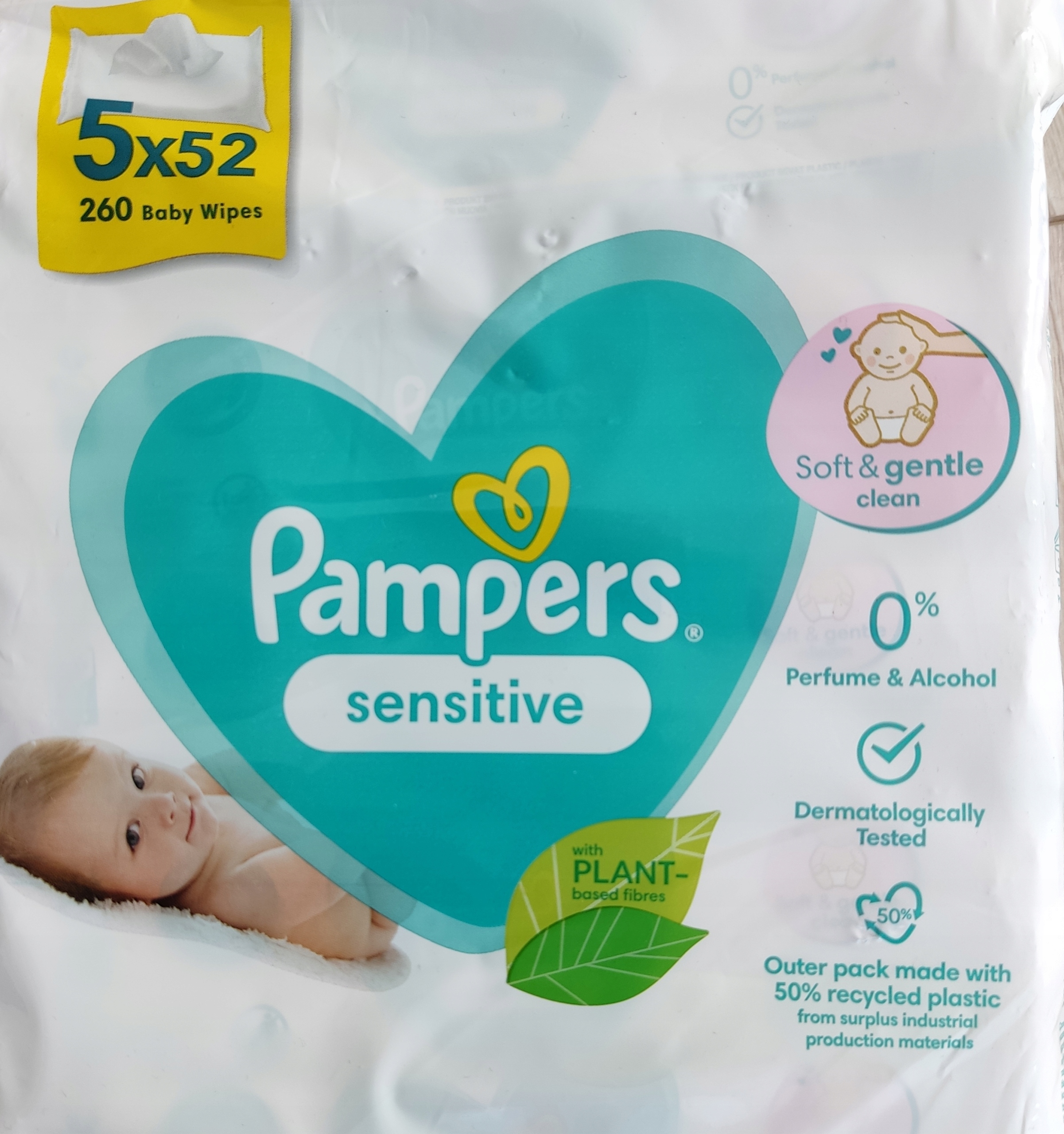 chusteczki nawilżane pampers sensitive 5x56