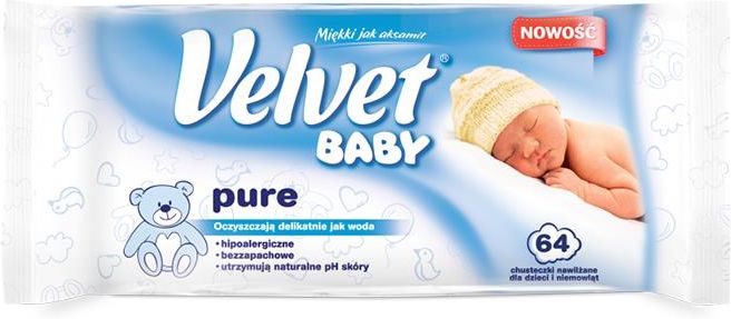 chusteczki nawilżane velvet baby pure